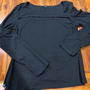 Chic Black Long Sleeve Women's Top